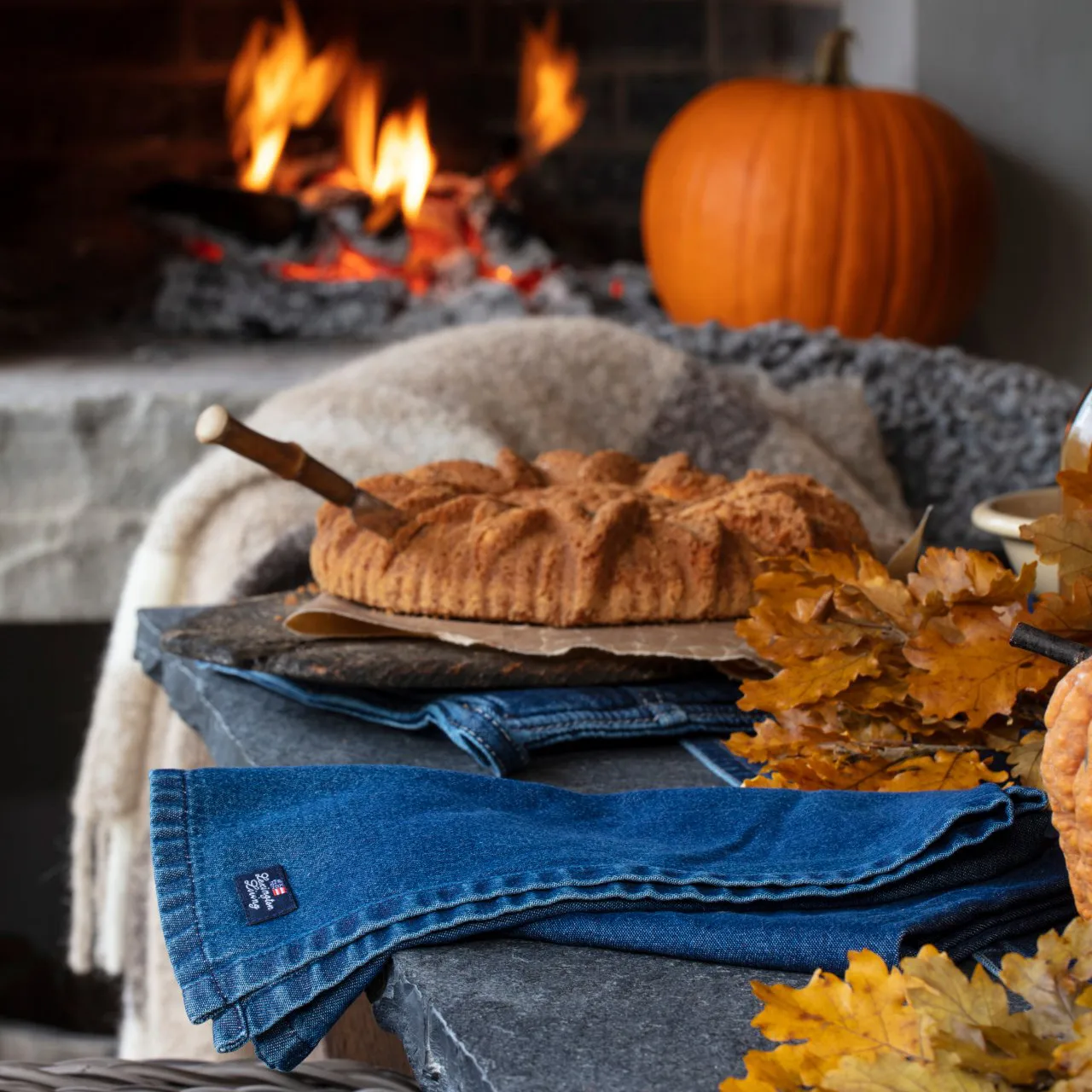 Servilleta Icons Denim 50x50 cm, Denim blue Lexington