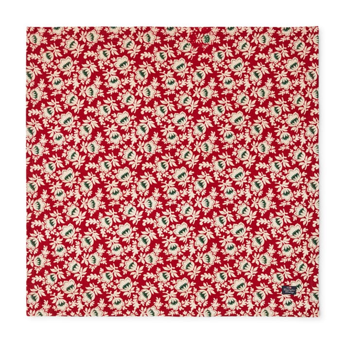 Servilleta Printed Organic Cotton Twill 50x50 cm, Red-beige-green Lexington