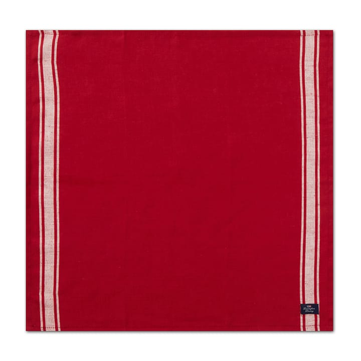 Servilleta Side Striped Cotton Linen 50x50 cm - Rojo-blanco - Lexington