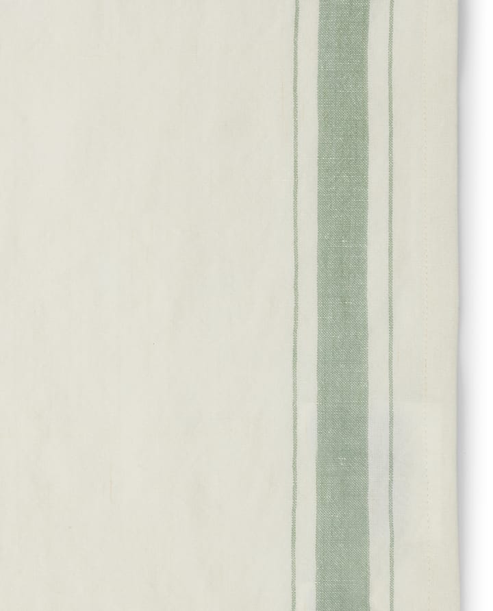 Servilleta Side striped organic cotton 50x50 cm - White-green - Lexington