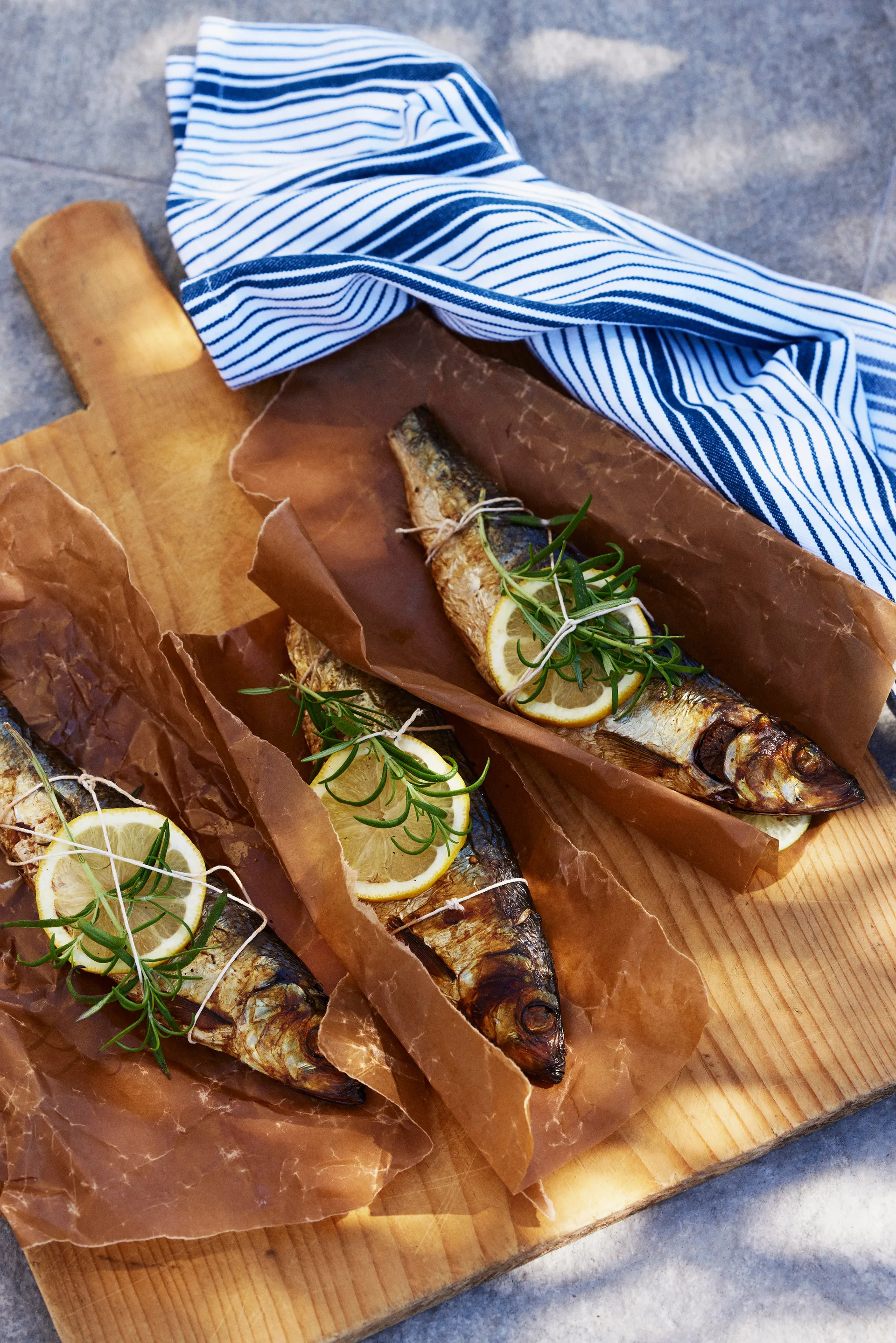 Servilleta Striped Organic Cotton 50x50 cm, Navy Lexington