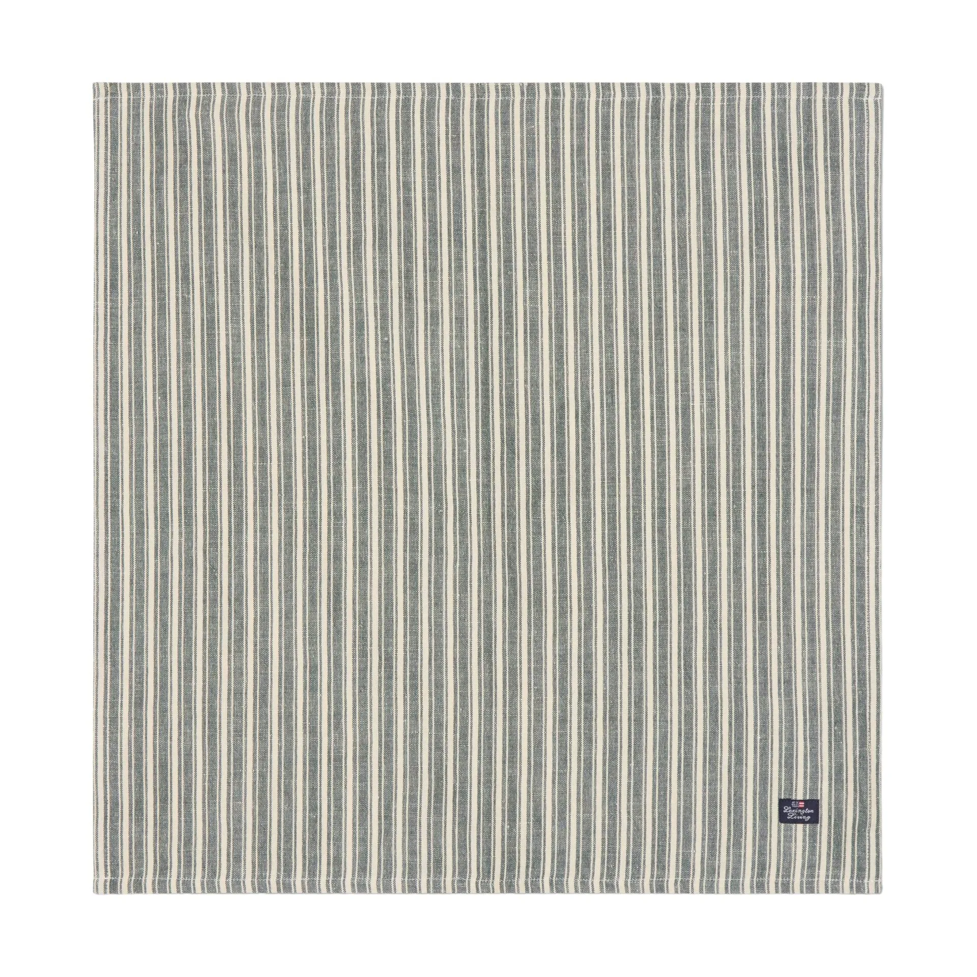 Servilletas de lino Striped , Green-light beige, 50x50 cm Lexington