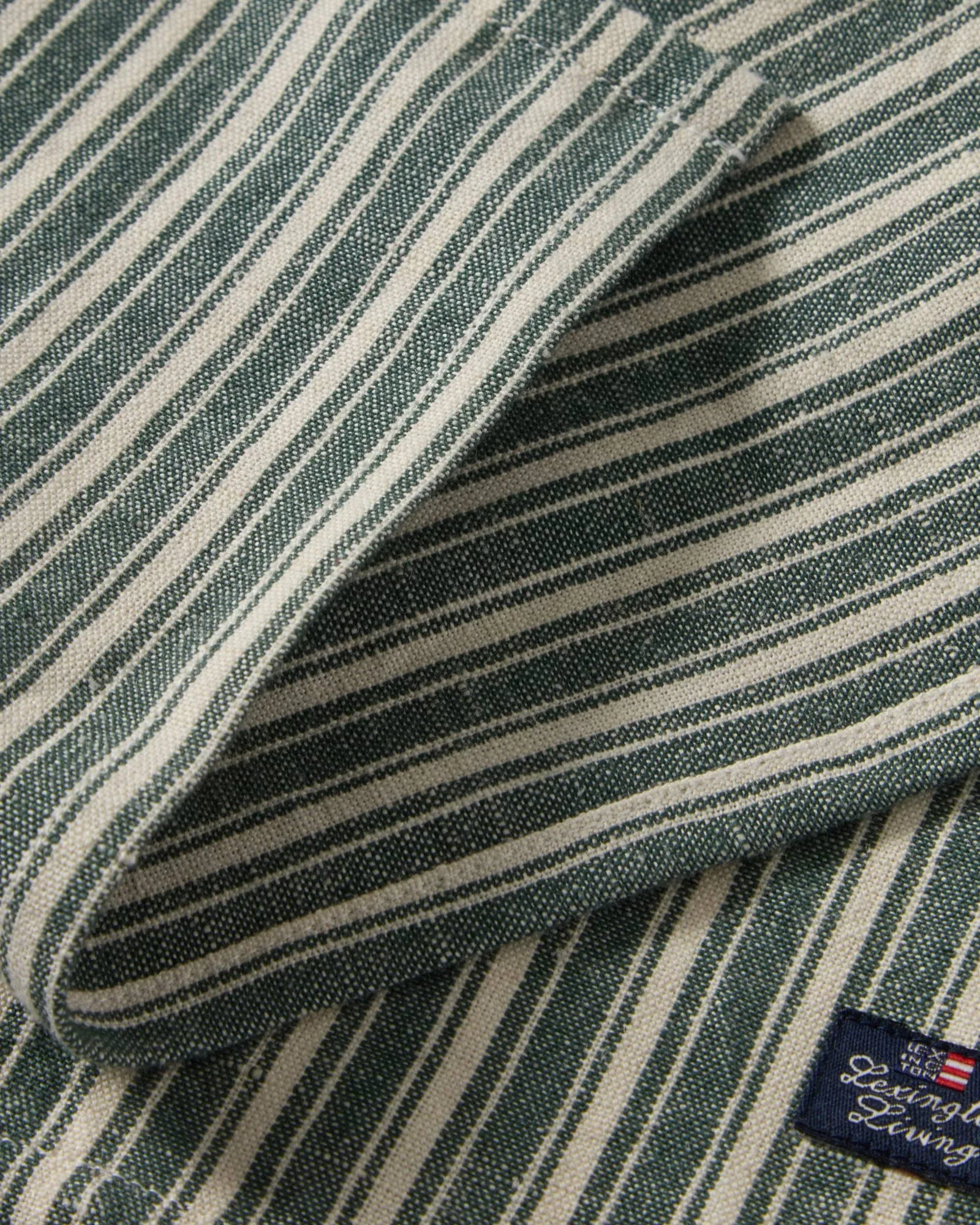 Servilletas de lino Striped , Green-light beige, 50x50 cm Lexington