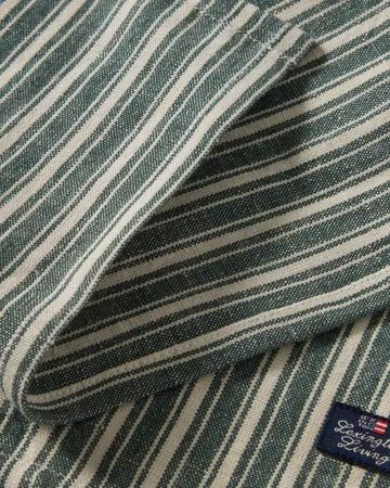 Servilletas de lino Striped  - Green-light beige, 50x50 cm - Lexington