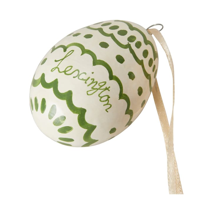 Set de 2 colgantes de Pascua Easter Eggs in Papier Maché, Green-yellow Lexington