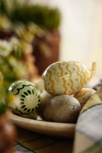 Set de 2 colgantes de Pascua Easter Eggs in Papier Maché - Green-yellow - Lexington
