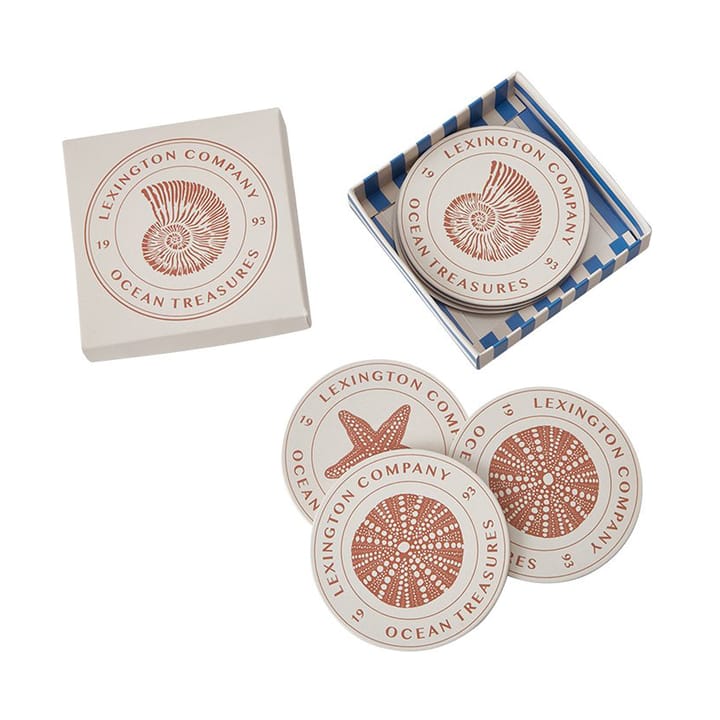 Set de 6 posavasos Ocean Treasures, Blue Lexington