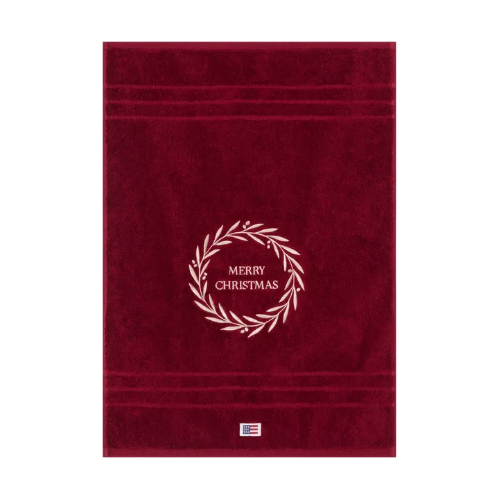 Toalla Christmas Wreath - Wine, 50x70 cm - Lexington
