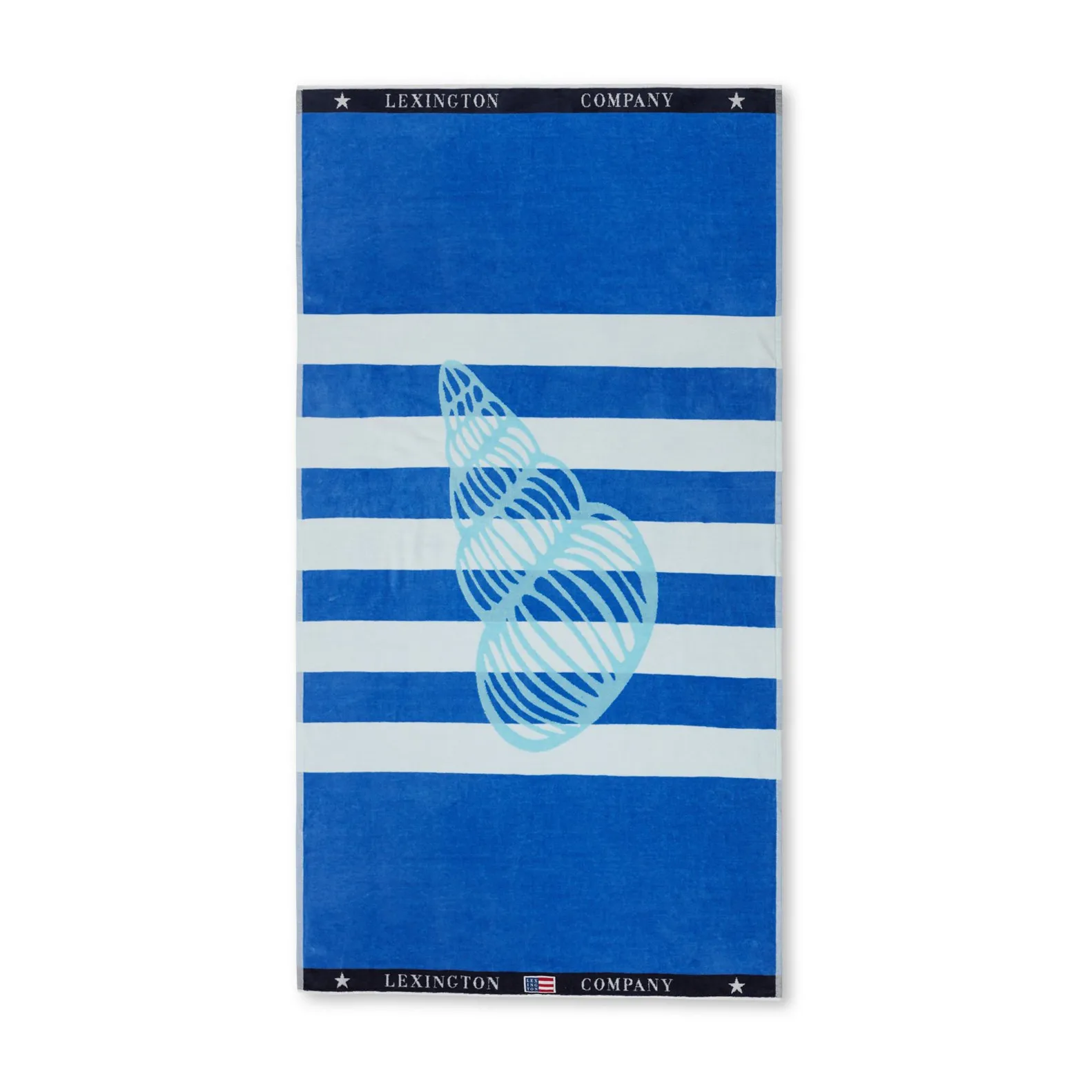 Toalla de baño Graphic Cotton Velour 100x180 cm, Blue-white Lexington