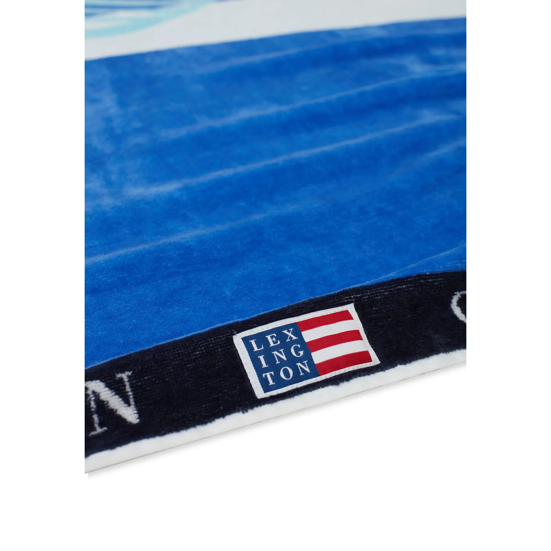 Toalla de baño Graphic Cotton Velour 100x180 cm, Blue-white Lexington