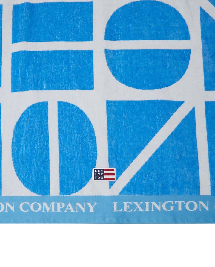 Toalla de baño Graphic Cotton Velour 100x180 cm - Blue - Lexington