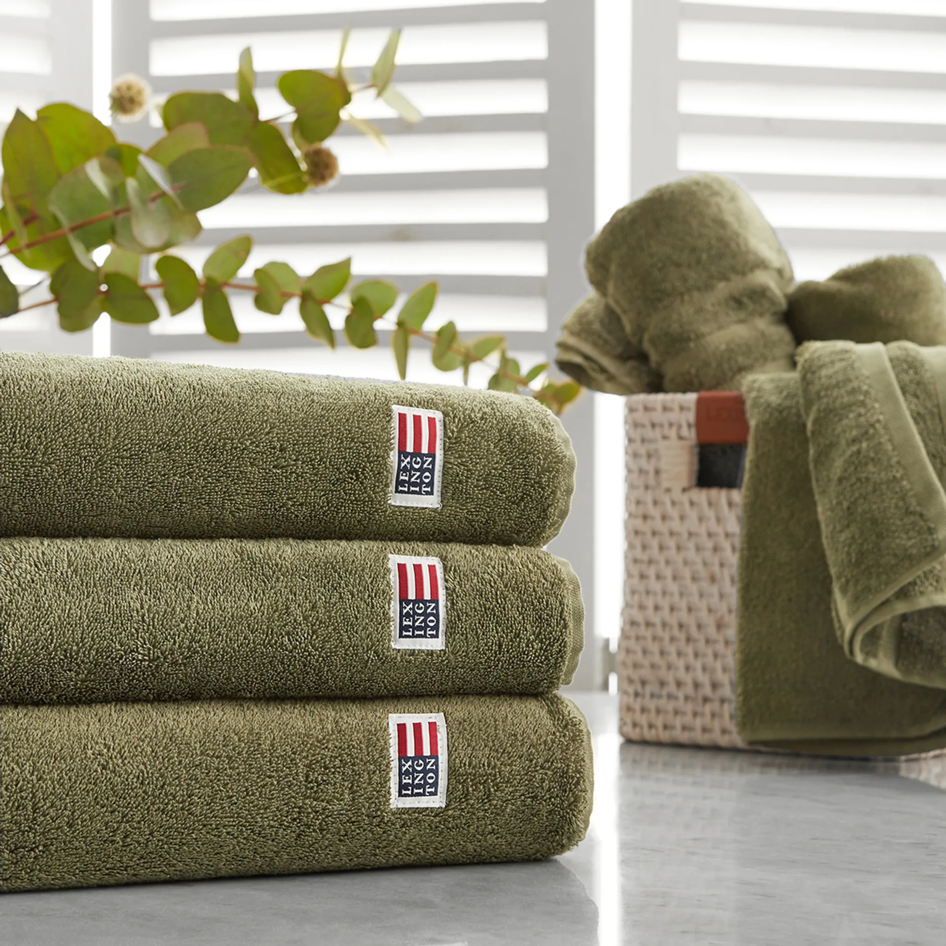 Toalla de baño Icons Original 70x130 cm, Dusty olive Lexington