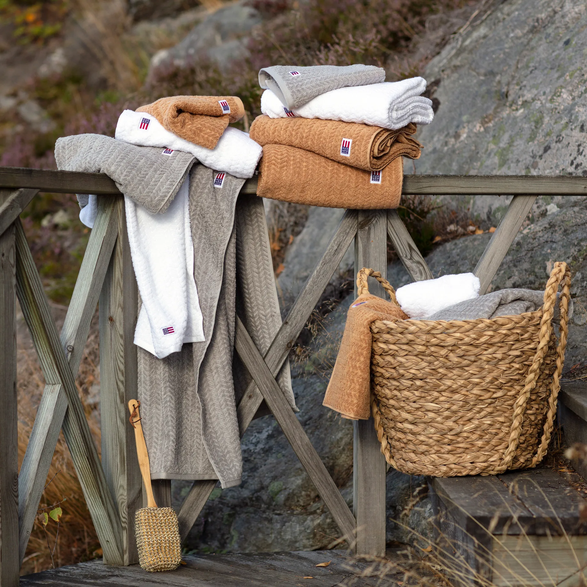 Toalla de manos Icons Structured 30x50 cm, Caramel Lexington