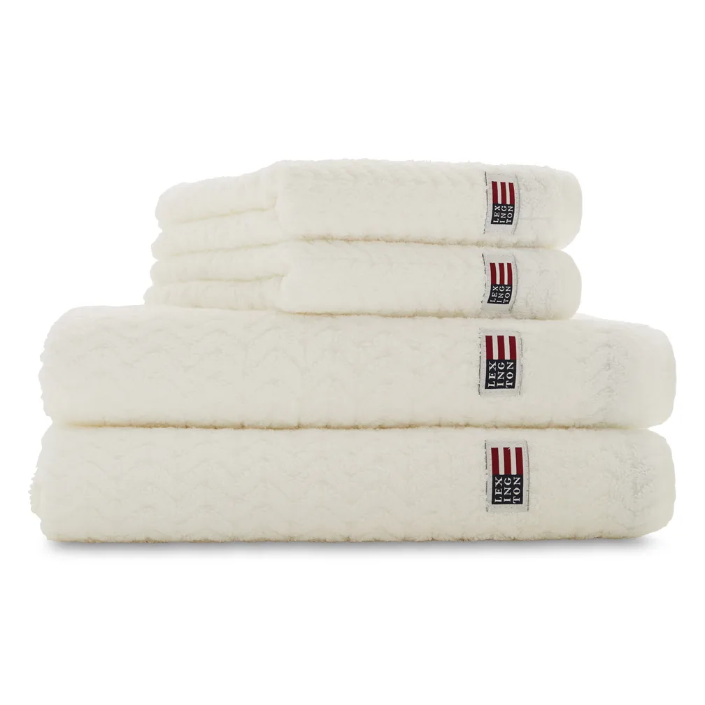 Toalla de manos Icons Structured 30x50 cm, White Lexington