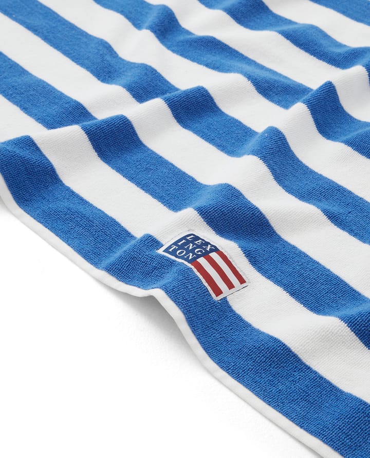Toalla de playa Striped Family 200x180 cm, Azul-blanco Lexington