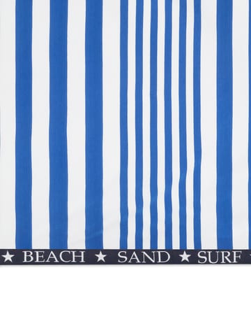 Toalla de playa Striped Family 200x180 cm - Azul-blanco - Lexington