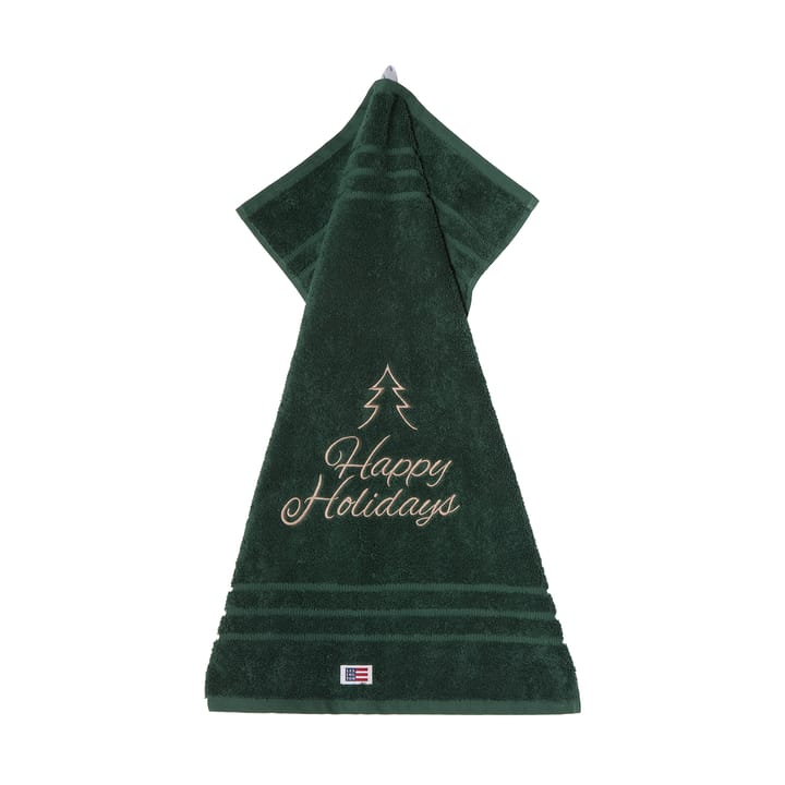 Toalla ecológica Happy Holidays Juniper 50x70 cm - Green-Light Beige - Lexington