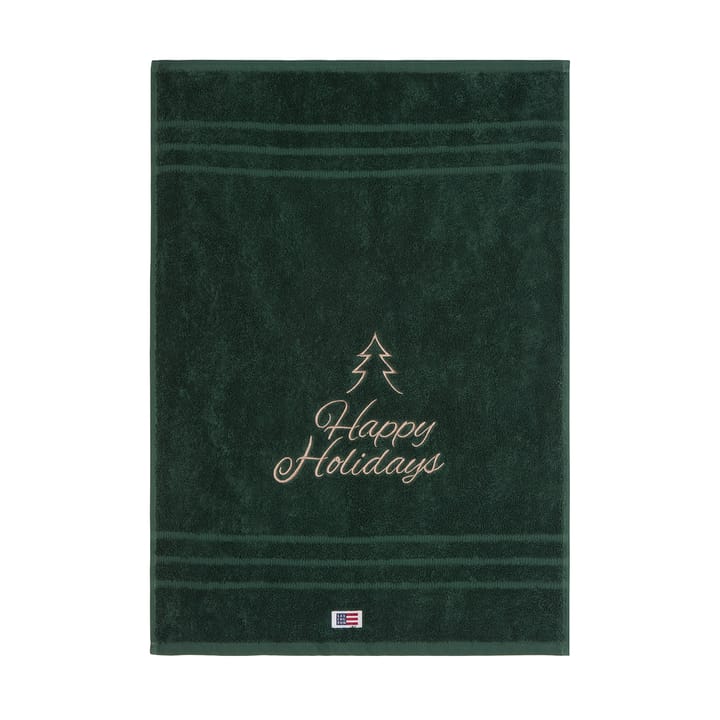 Toalla ecológica Happy Holidays Juniper 50x70 cm, Green-Light Beige Lexington