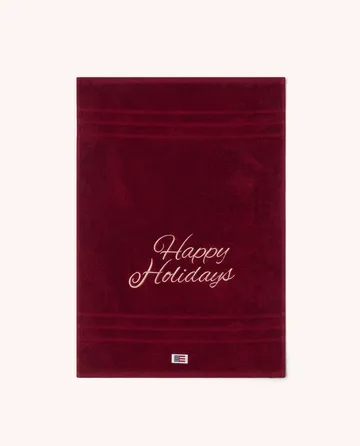 Toalla Happy Holidays 50x70 cm - Rojo - Lexington
