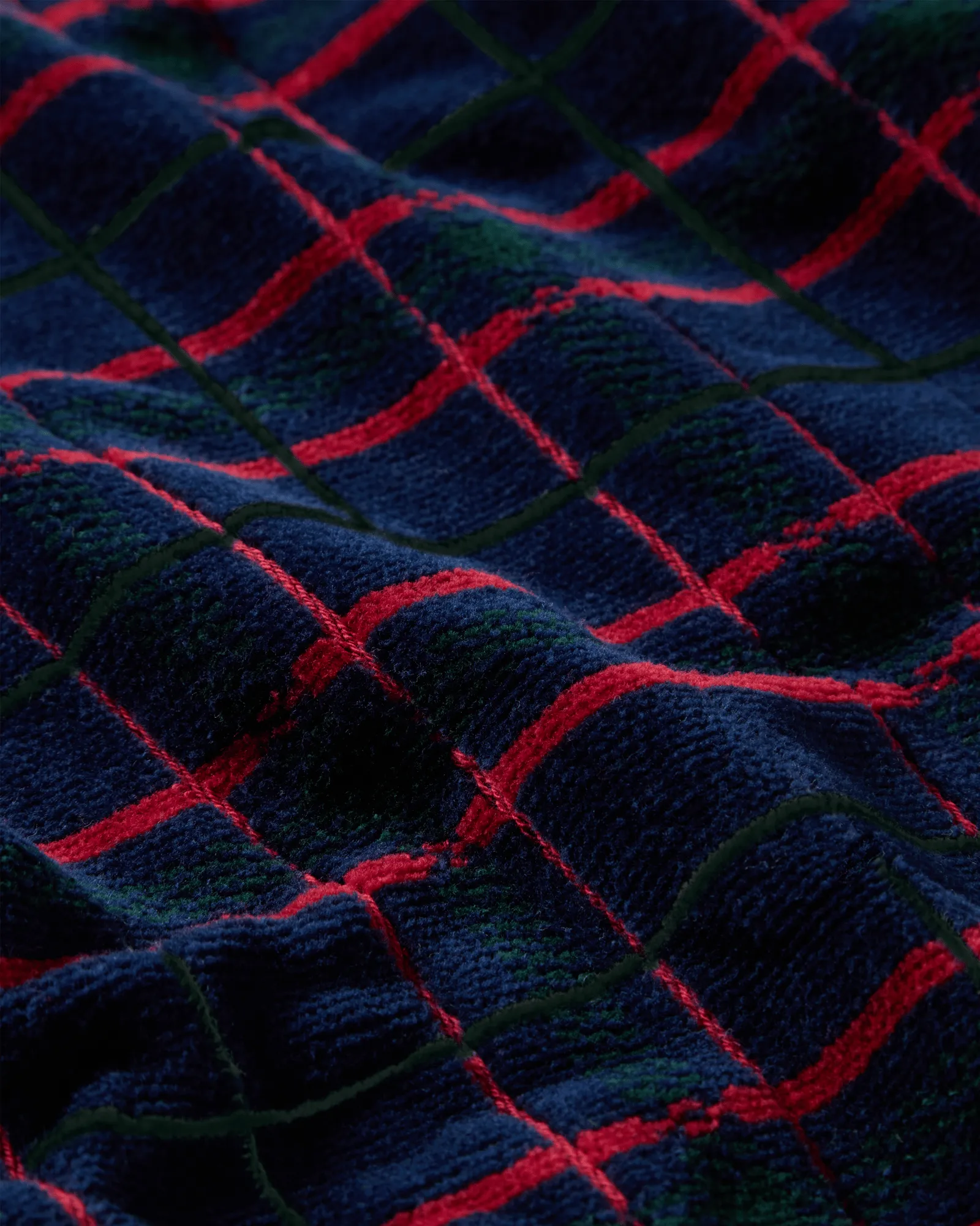 Toalla Lexington checked, 4 piezas, Navy-green, 2 uds 50x70 cm, 2 uds 70x30 cm Lexington