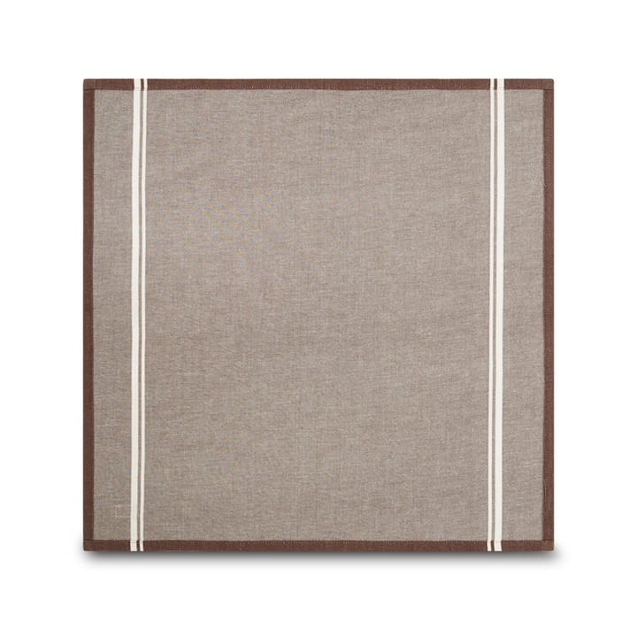 Twill Servilleta de tela 50x50 cm - marrón-blanco - Lexington