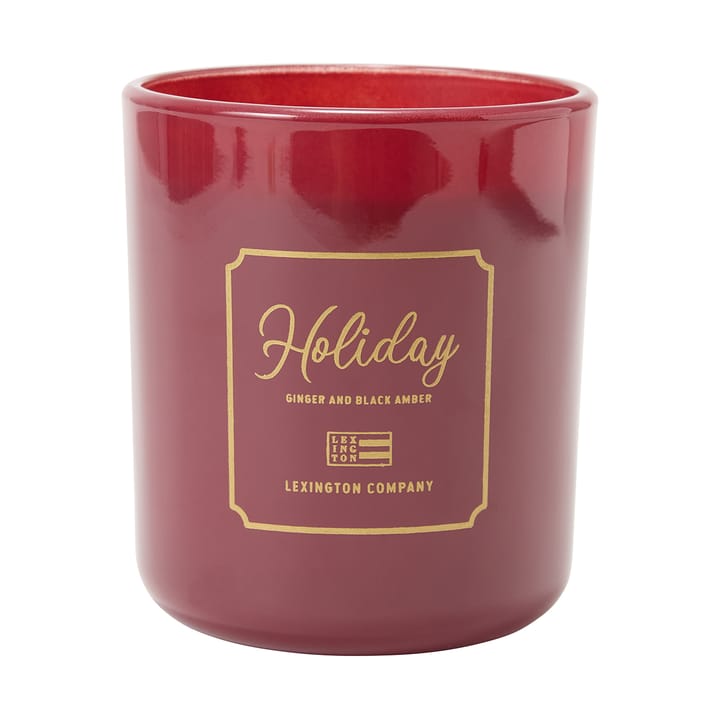 Vela aromática Holiday 40 horas, Ámbar negro con jengibre Lexington