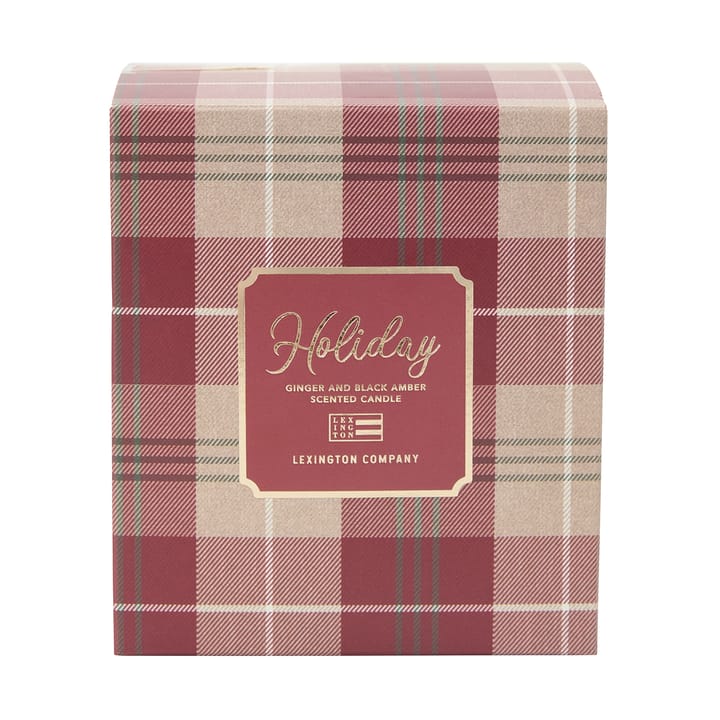 Vela aromática Holiday 40 horas, Ámbar negro con jengibre Lexington