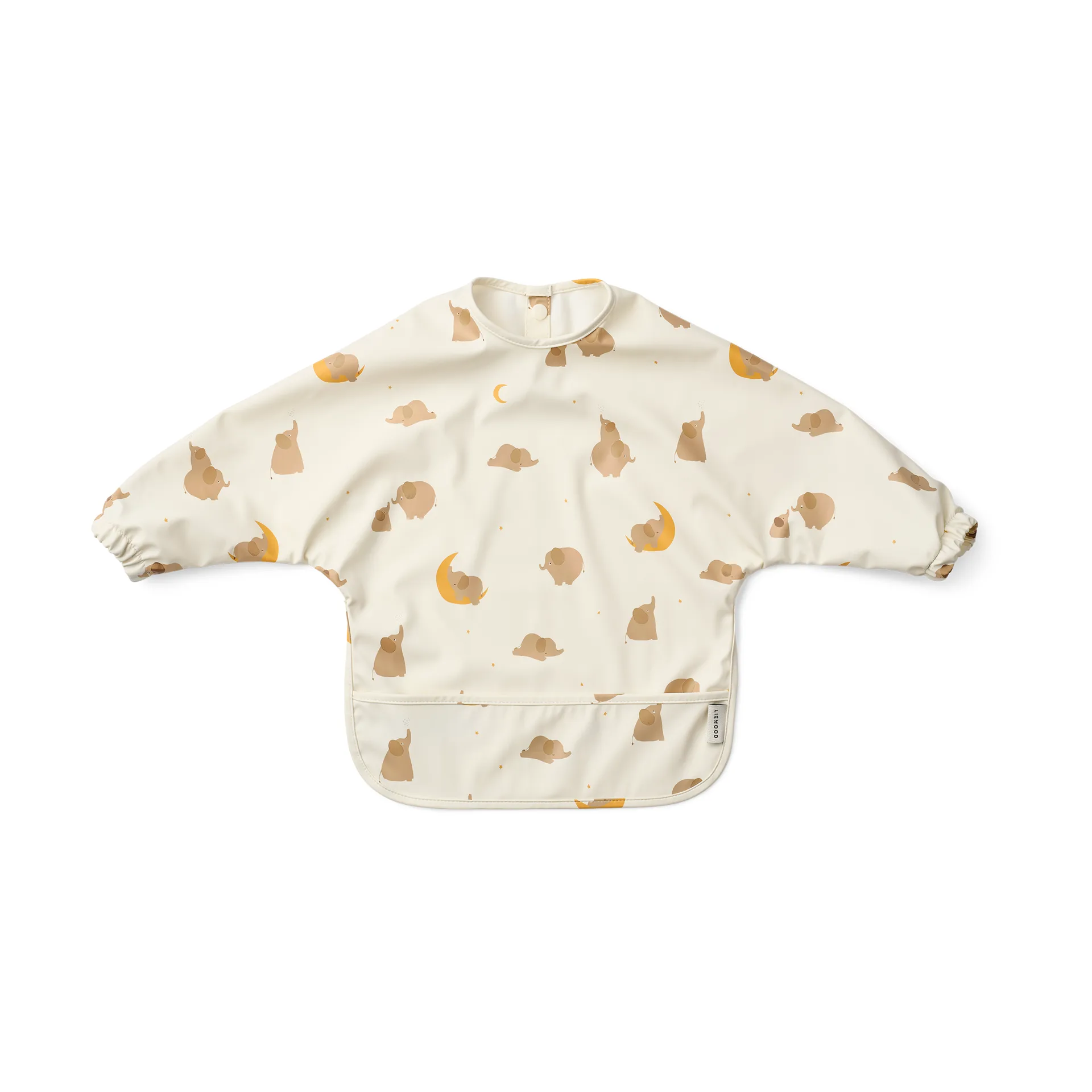 Babero con mangas Merle, Elephant-Creme de la creme Liewood