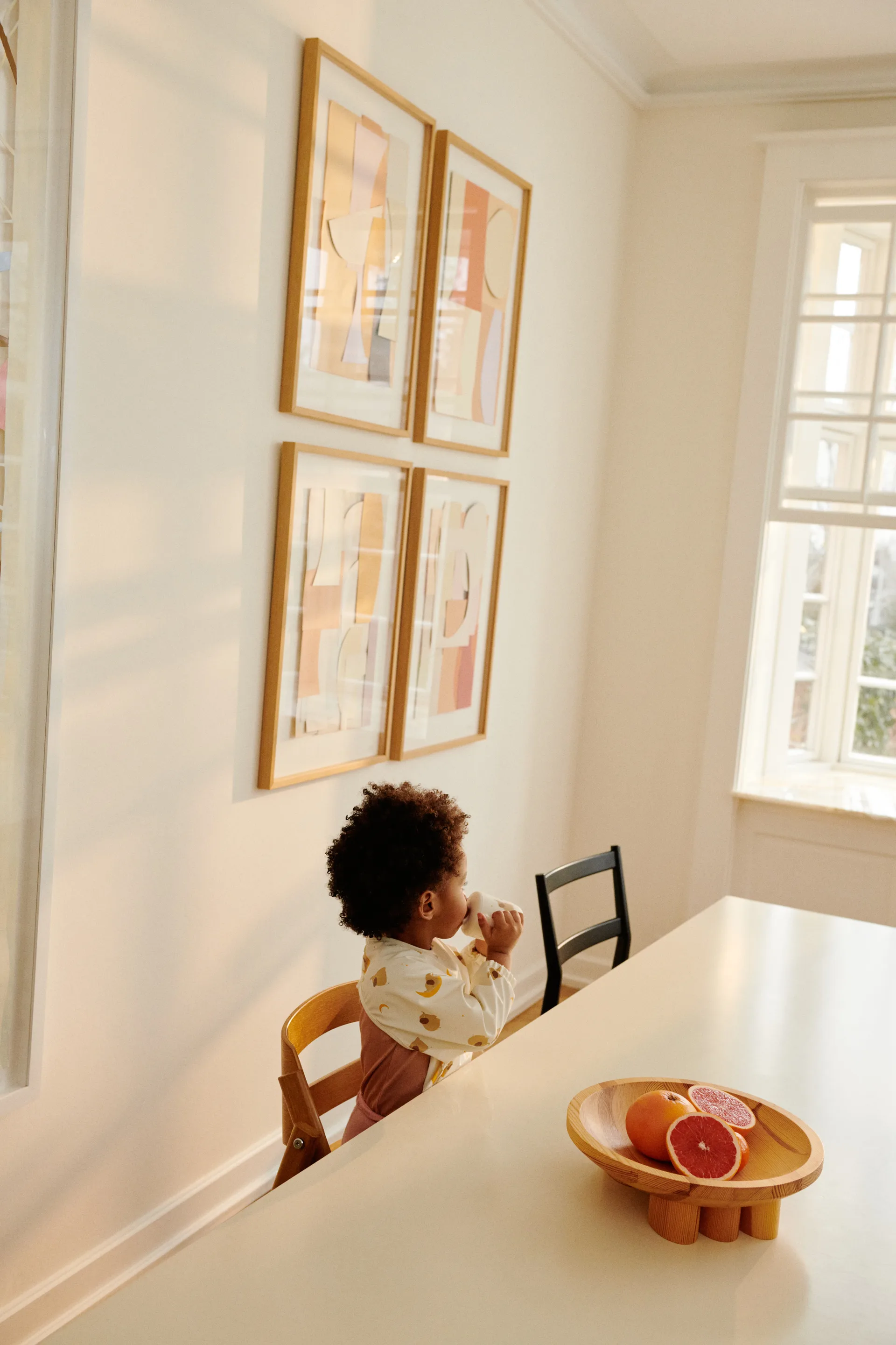 Babero con mangas Merle, Elephant-Creme de la creme Liewood