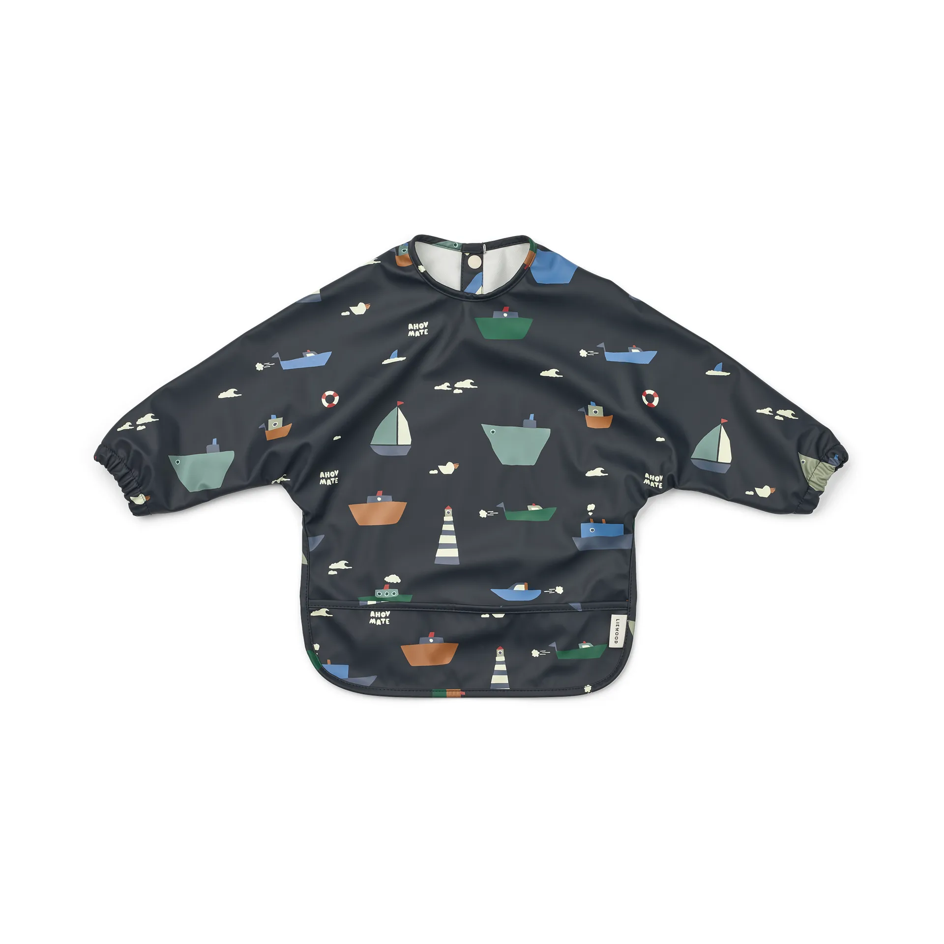 Babero con mangas Merle, Sailing-classic navy Liewood