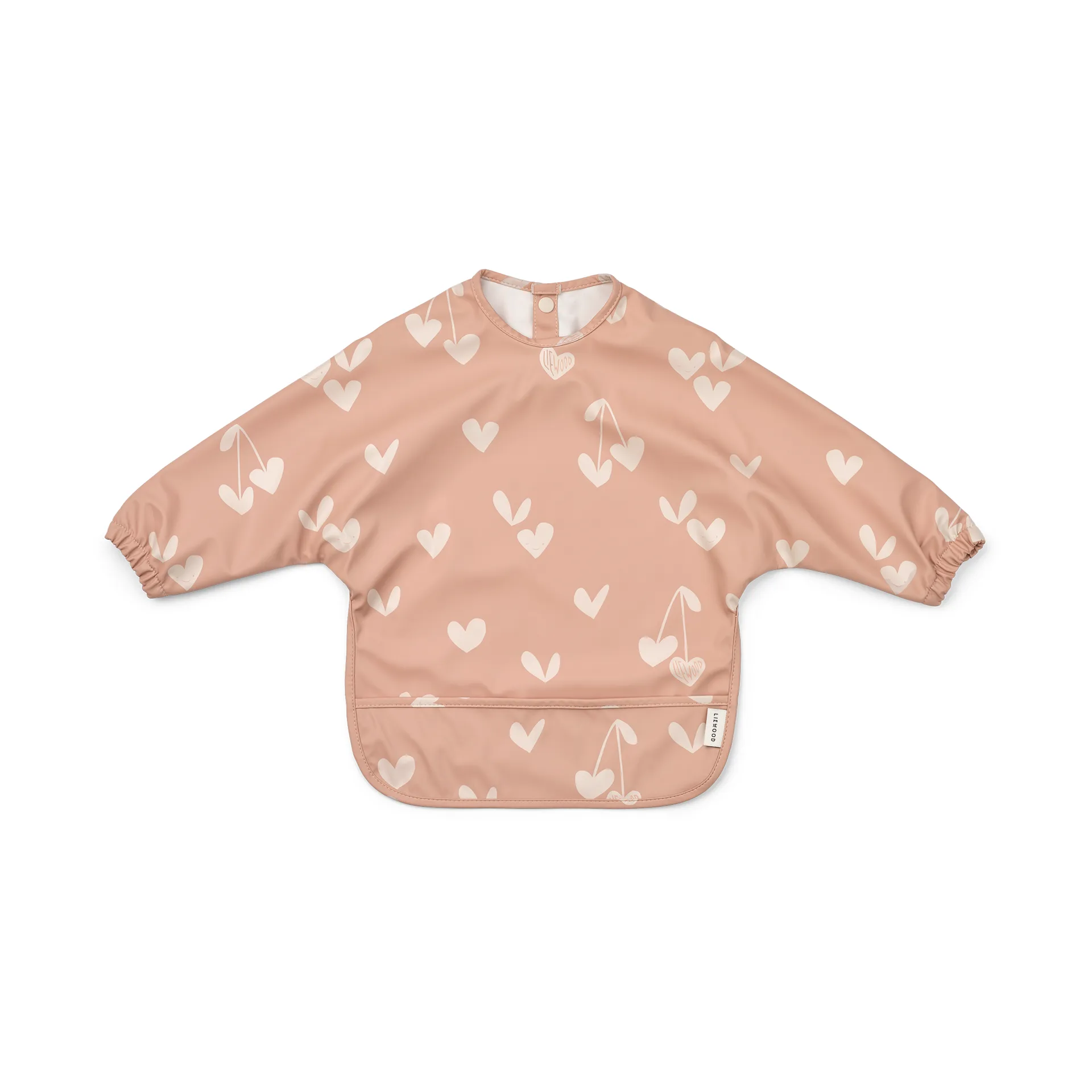 Babero con mangas Merle, Sweethearts-pale tuscany Liewood