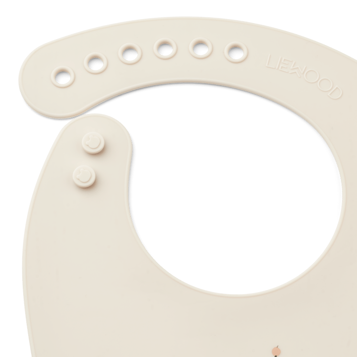 Babero de silicona Tilda 2-pack, Peach-Sea shell mix Liewood