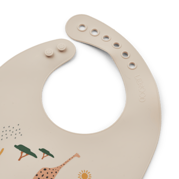 Babero de silicona Tilda 2-pack - Safari sandy mix - Liewood