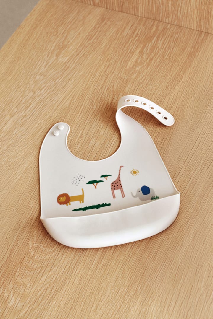 Babero de silicona Tilda 2-pack, Safari sandy mix Liewood