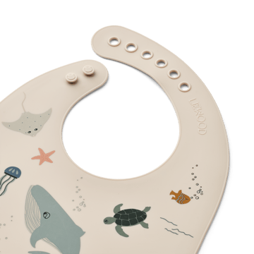 Babero de silicona Tilda 2-pack - Sea creature-Sandy - Liewood