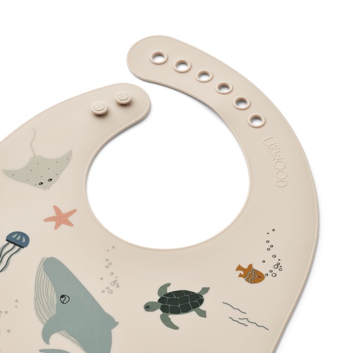 Babero de silicona Tilda 2-pack, Sea creature-Sandy Liewood