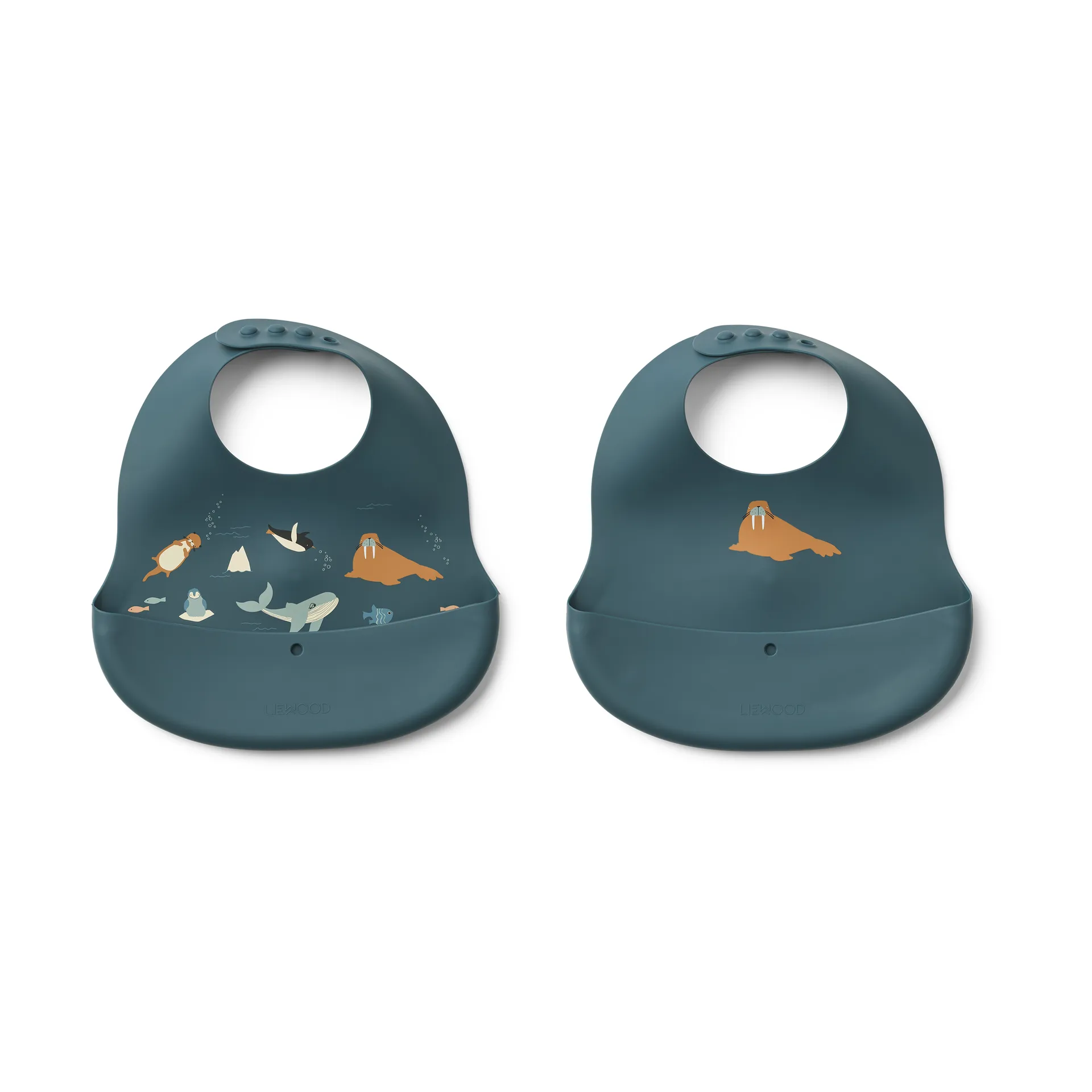 Babero estampado Ember 2 piezas, Arctic Sea-Vista al océano Liewood