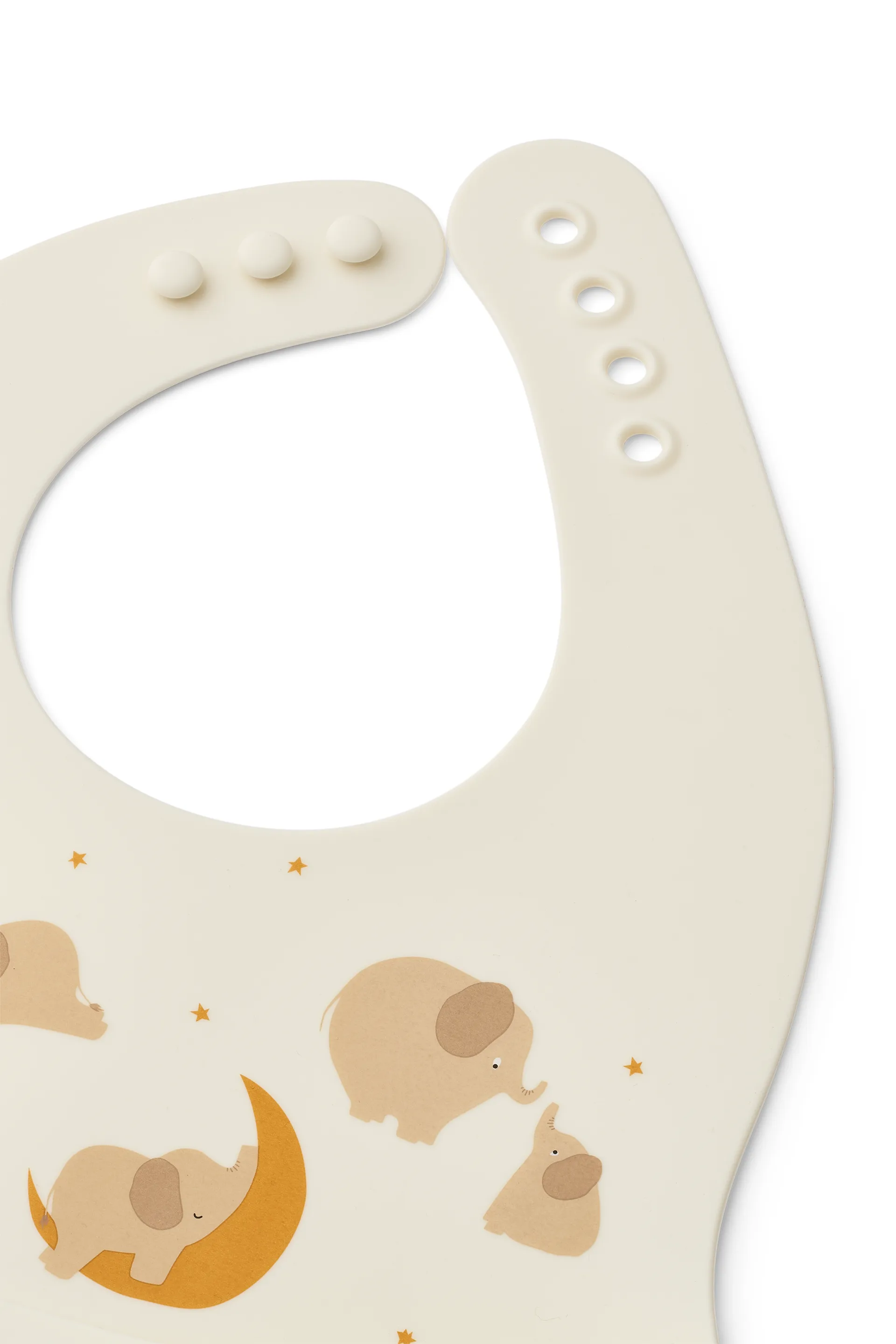 Babero estampado Ember 2 piezas, Elephant-Creme de la creme Liewood