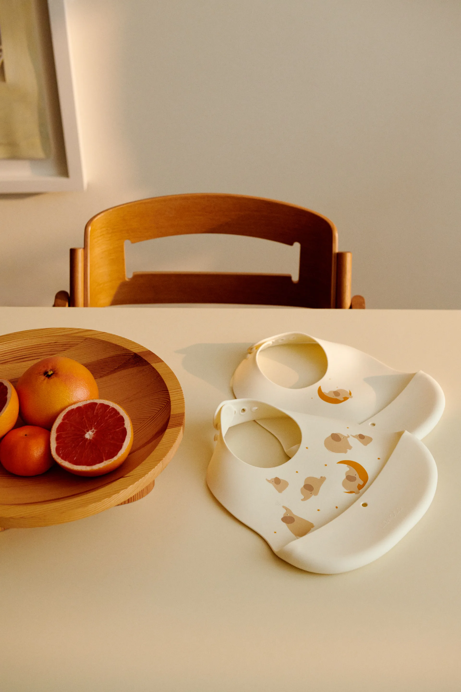 Babero estampado Ember 2 piezas, Elephant-Creme de la creme Liewood