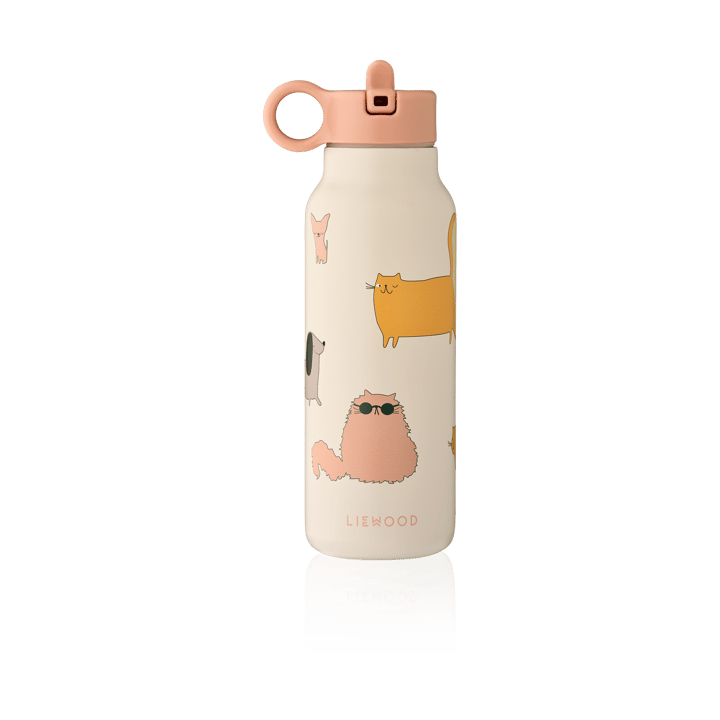 Botella de agua Falk 35 cl - Gatos y Perros-Sandy - Liewood