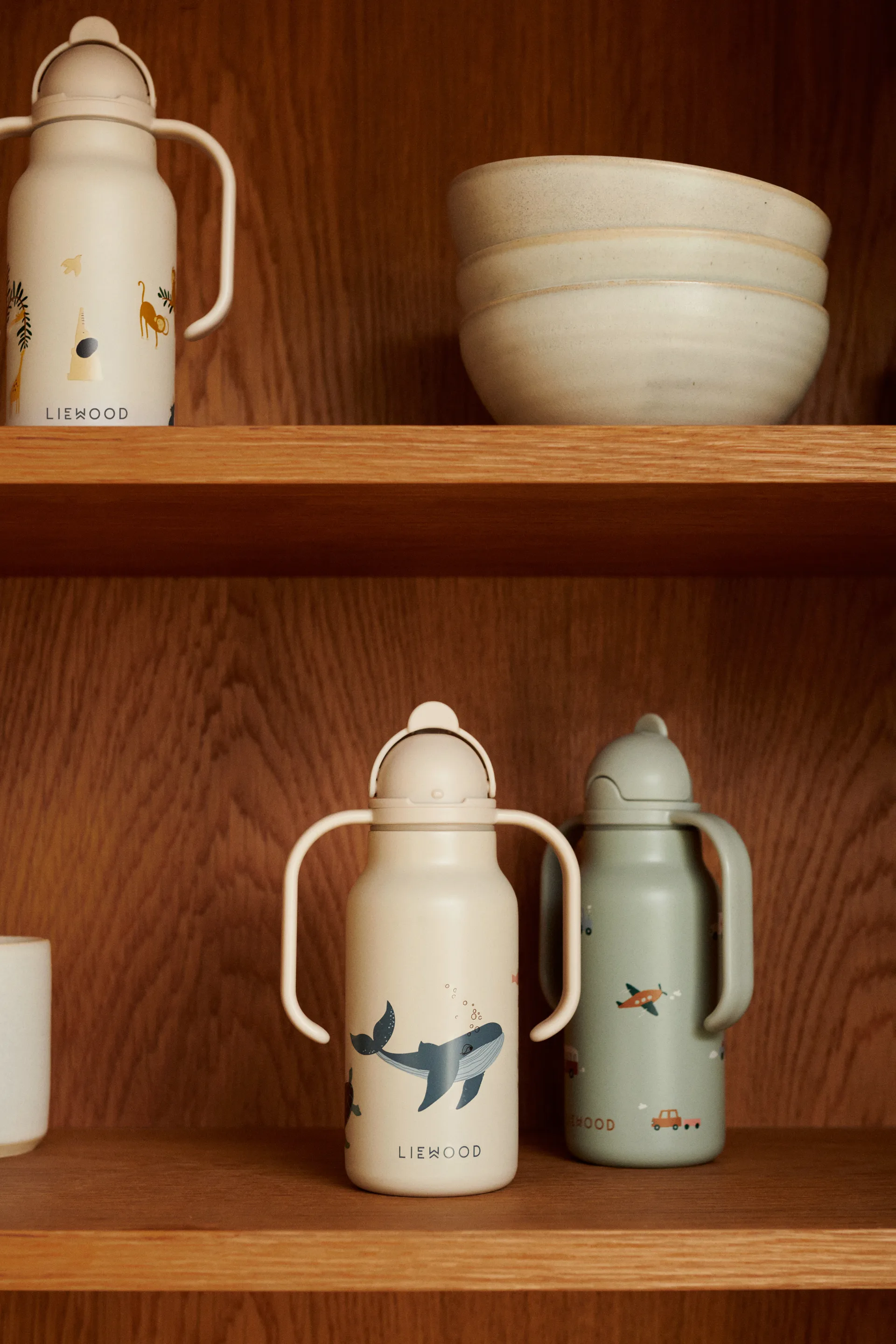 Botella de agua Falk 35 cl, Vehicles-dove blue mix Liewood