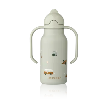 Botella de agua Kimmie 25 cl - Vehicles-Dove blue - Liewood