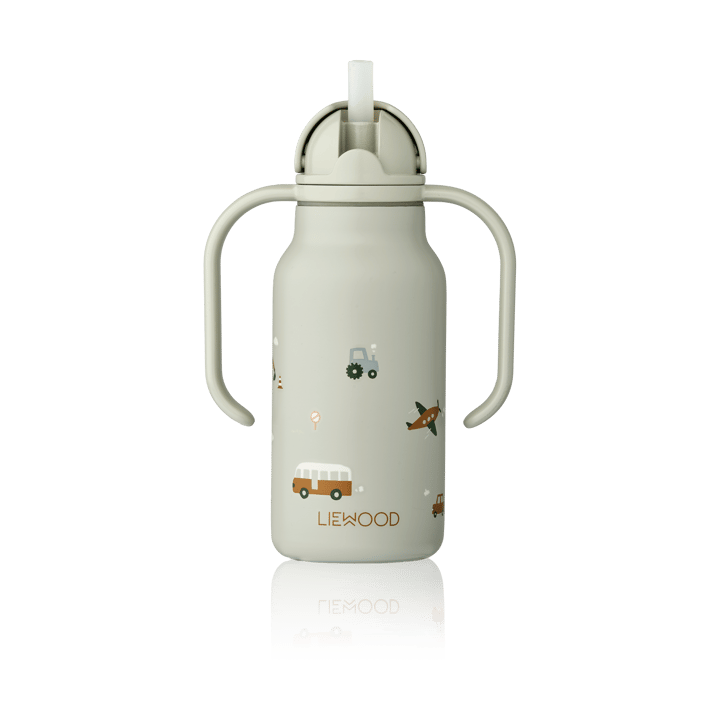 Botella de agua Kimmie 25 cl, Vehicles-Dove blue Liewood