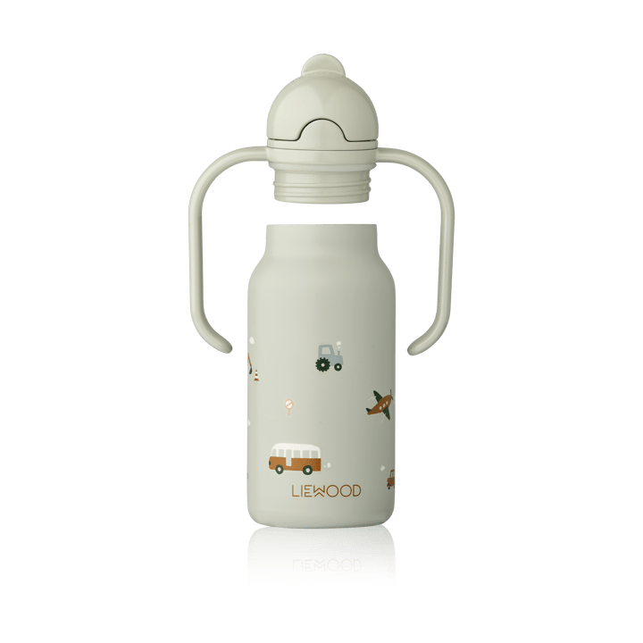 Botella de agua Kimmie 25 cl, Vehicles-Dove blue Liewood