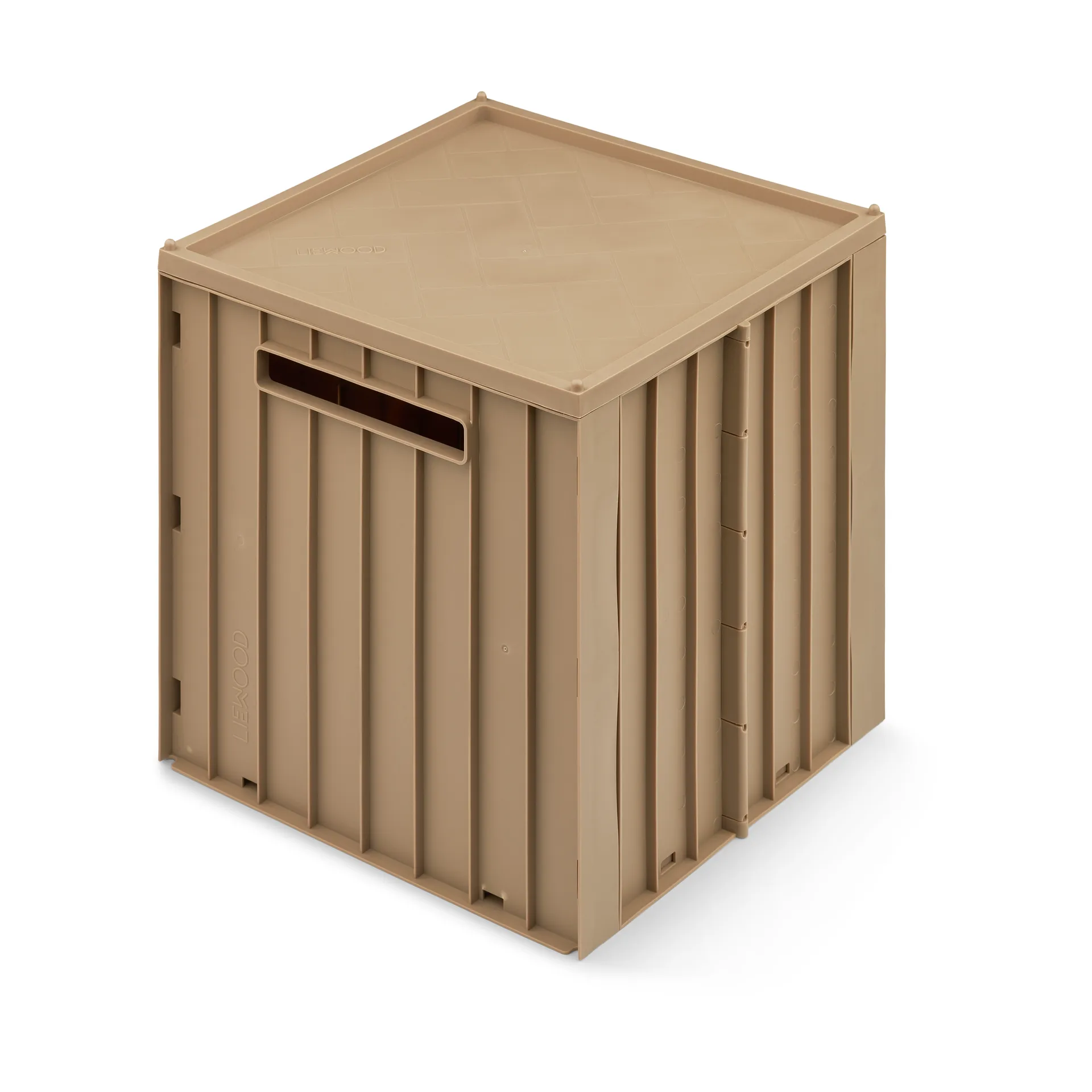 Caja de almacenamiento Elijah con tapa 31x31 cm, Avena Liewood