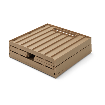 Caja de almacenamiento Elijah con tapa 31x31 cm - Avena - Liewood