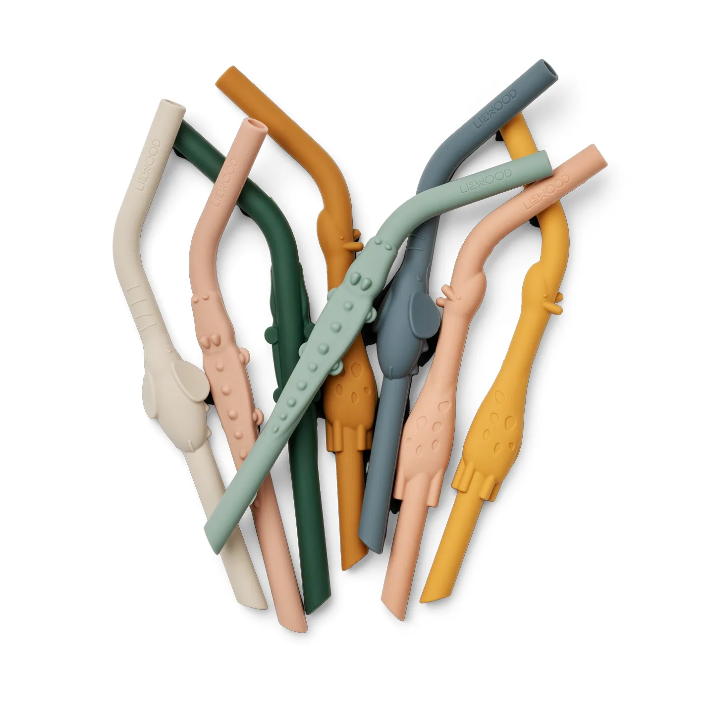 Carlson All Together pajitas, set de 8 piezas, Yellow mellow multi mix Liewood