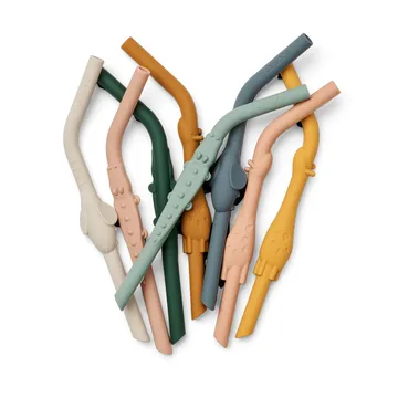 Carlson All Together pajitas, set de 8 piezas - Yellow mellow multi mix - Liewood