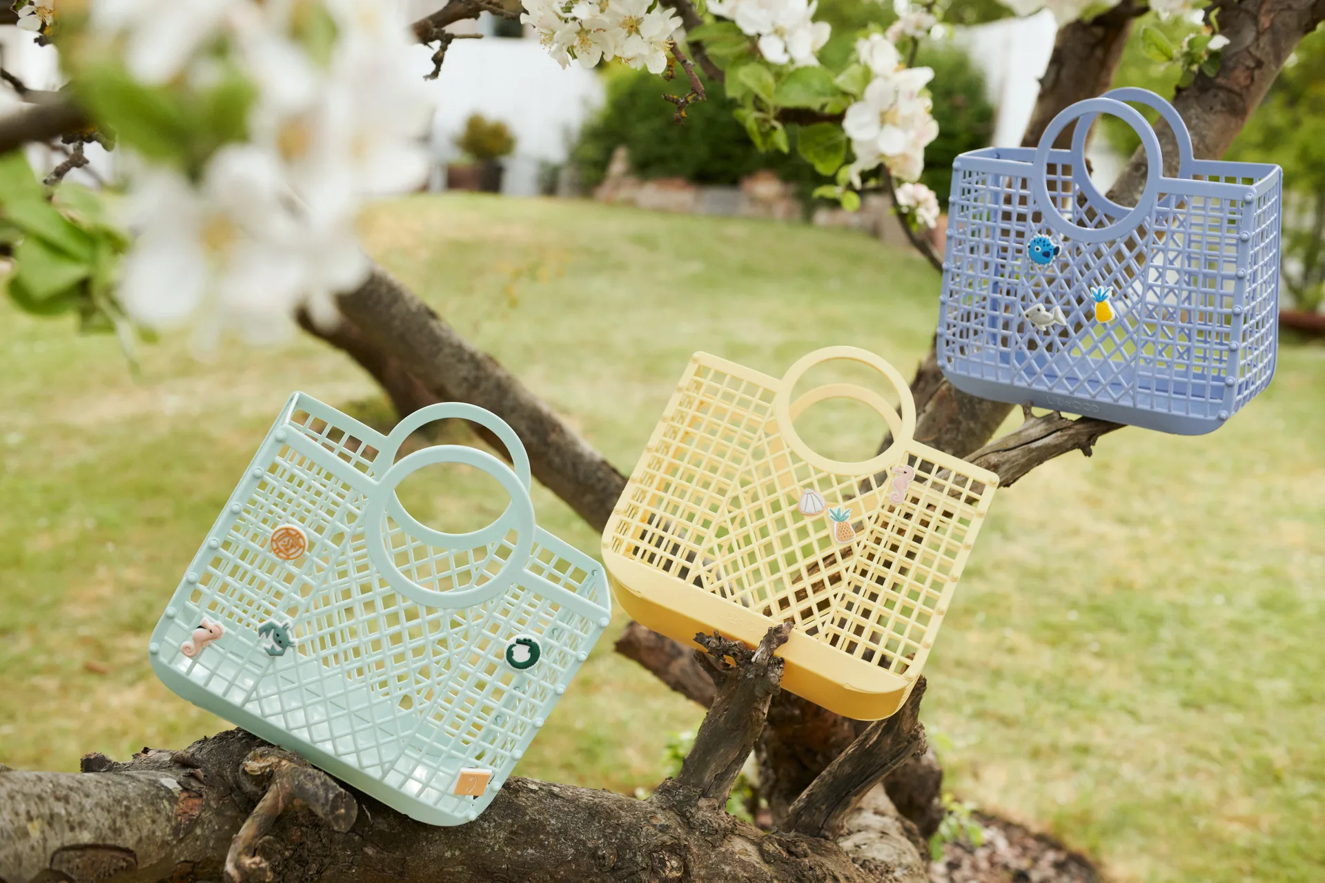 Cesta Samantha con charms, Light Peppermint Liewood