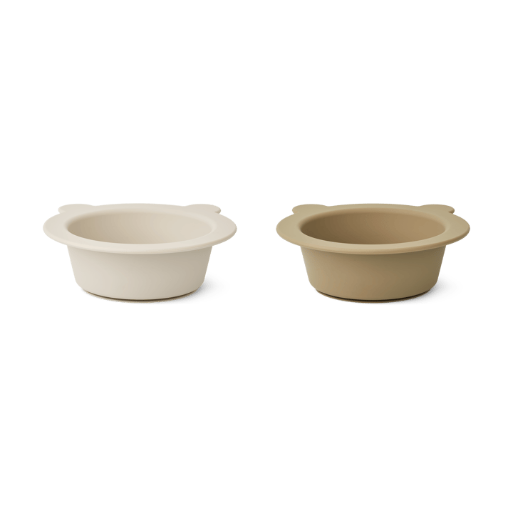 Cuenco con ventosa Peony Ø16 cm 2 piezas, Sandy-Oat Liewood